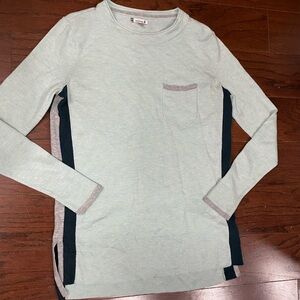 Smartwool Sweater S Pullover Sea Green Athletic Stripes Merino Wool Gorpcore